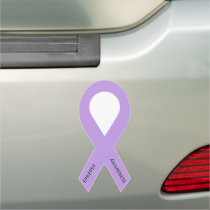 Customizable Lavender Awareness Ribbon Car Magnet