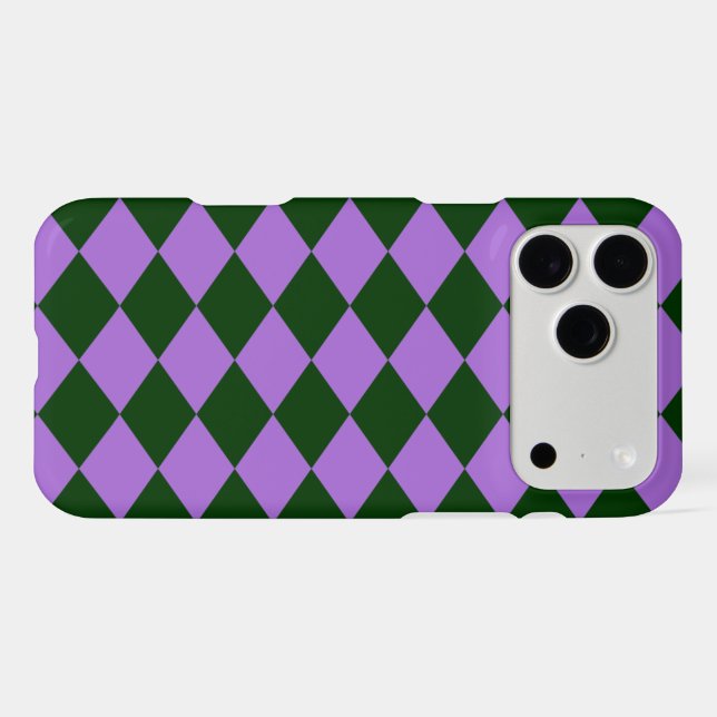 Customizable Lavender Diamonds Case-Mate iPhone Case (Back (Horizontal))