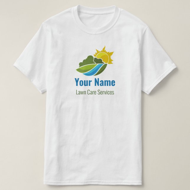 Customizable lawn care landscape T-Shirt (Design Front)