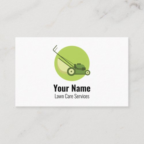 Customizable lawn care mower business card