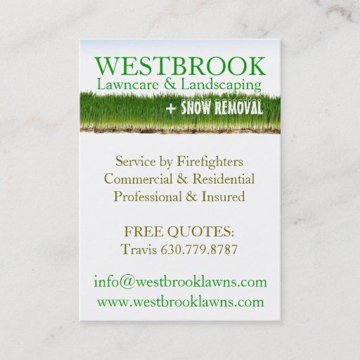 Customizable Customizable Lawncare &amp; Landscaping Business Card