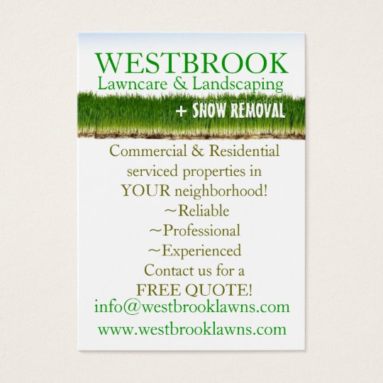 Customizable Lawncare & Landscaping Business Card