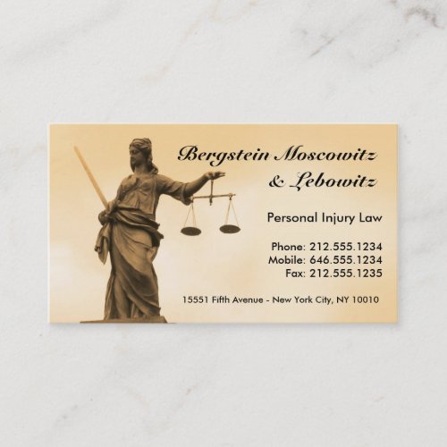 CUSTOMIZABLE Lawyer BC Business Card