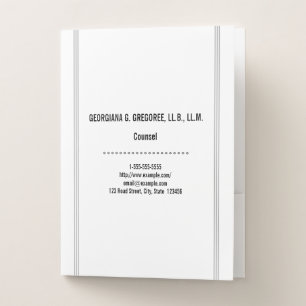 Customizable Lawyer Pocket Folder