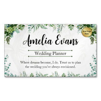 Customizable Leafy Botanical Blend Business Card