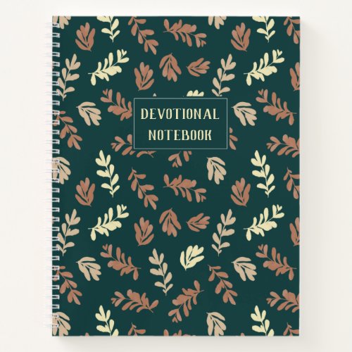 Customizable  Leafy Devotional Notebook