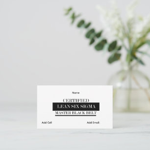 Customizable Lean Six Sigma Master Black Belt Business Card