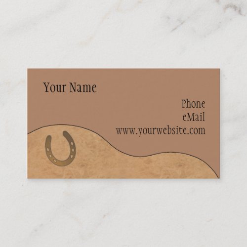 CUSTOMIZABLE Leather  Horseshoe Business Cards