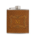 Customizable Leather Monogram Flask at Zazzle