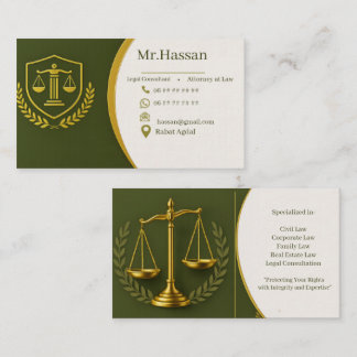 Customizable Legal Business Card  