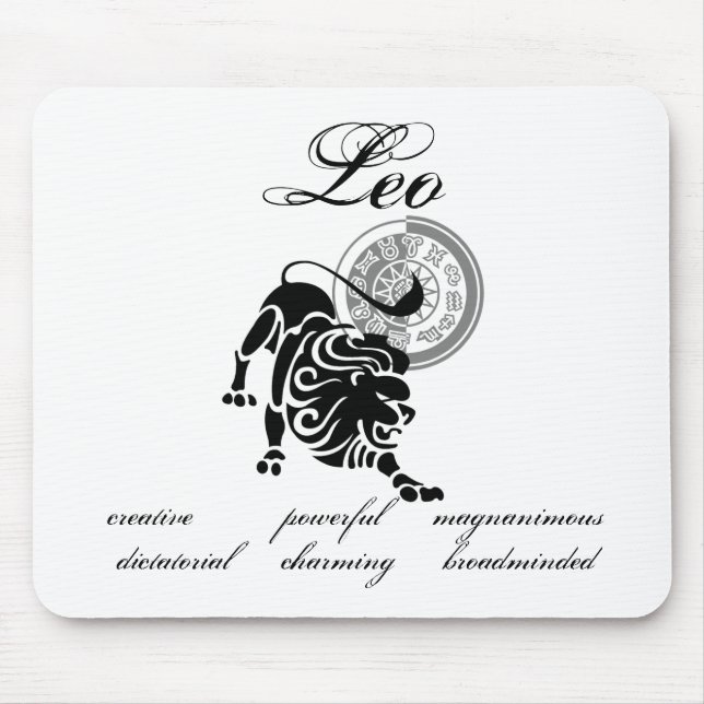 Customizable Leo Lion traits Greek-style Zodiac Mouse Pad (Front)