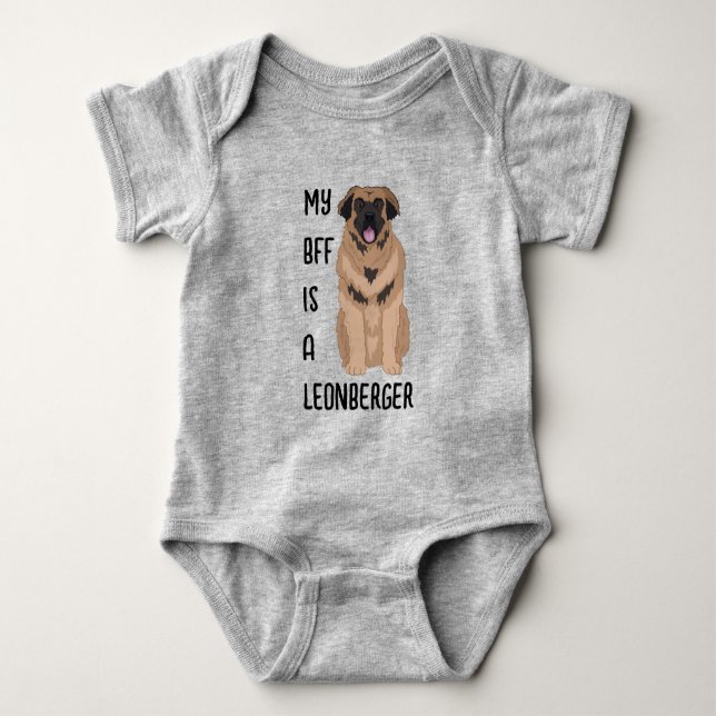 Customizable Leonberger  Baby Bodysuit (Front)
