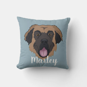 Customizable Leonberger Throw Pillow