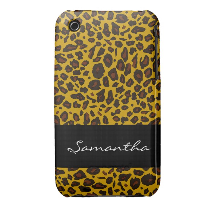 Customizable Leopard Animal Print iPhone 3 Case Mate Cases