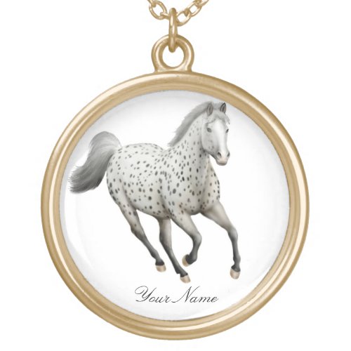 Customizable Leopard Appaloosa Horse Necklace