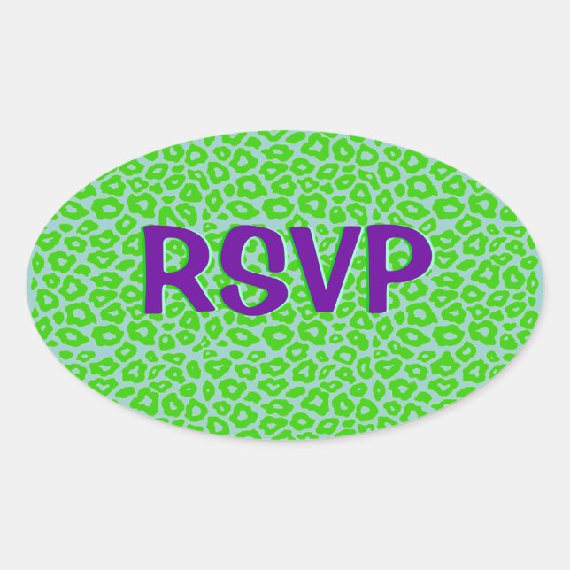 Customizable Leopard Oval Sticker (Front)