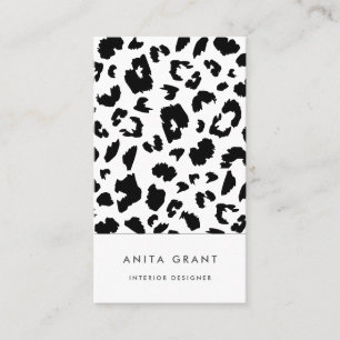 Customizable leopard print business card