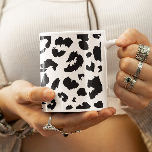 Customizable leopard print coffee mug