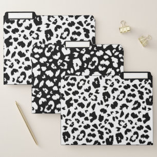 Customizable leopard print file folder