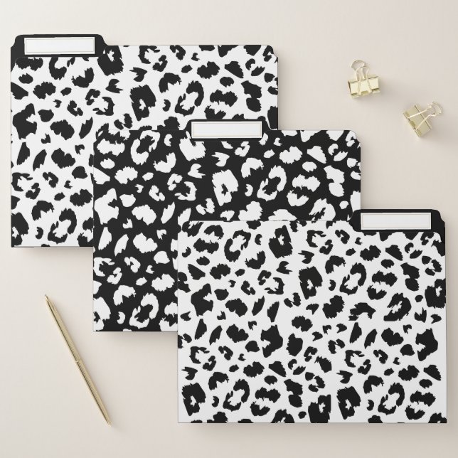 Customizable leopard print file folder (Set)