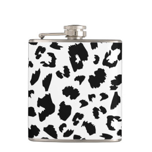 Customizable leopard print flask