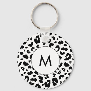 Customizable leopard print keychain