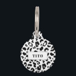 Customizable leopard print pet ID tag<br><div class="desc">A simple yet striking modern design with a leopard print pattern. Fully customizable: you can change the background and spots colors to create your own design.</div>