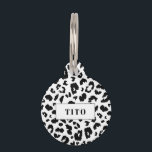 Customizable leopard print pet ID tag<br><div class="desc">A simple yet striking modern design with a leopard print pattern. Fully customizable: you can change the background and spots colors to create your own design.</div>
