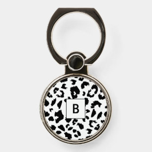 Customizable leopard print phone ring stand