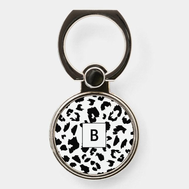 Customizable leopard print phone ring stand (Front)