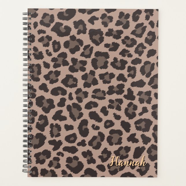 Customizable Leopard print Planner (Front)