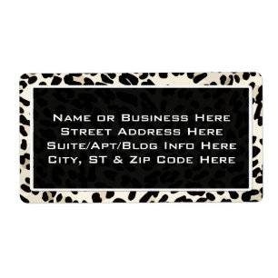Customizable Leopard Print Return Address Labels