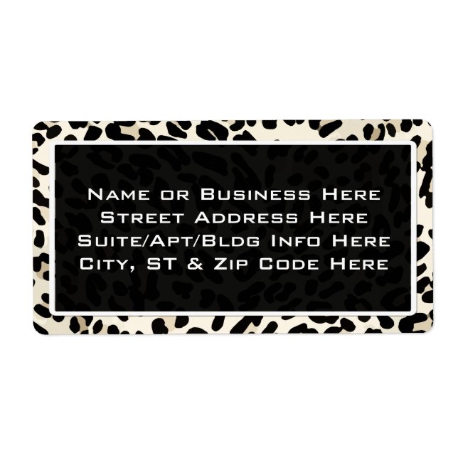 Customizable Leopard Print Return Address Labels (Front)