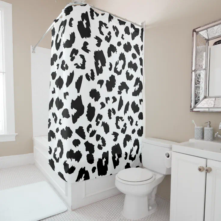 Customizable leopard print shower curtain Zazzle