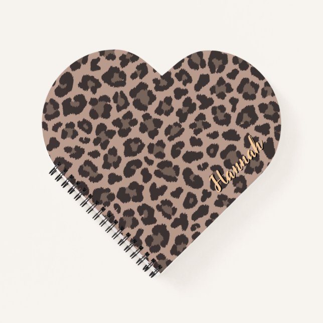 Customizable leopard print Spiral Notebook (Front)