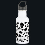 Customizable leopard print stainless steel water bottle<br><div class="desc">A simple yet striking modern design with a leopard print pattern. Fully customizable: you can change the background and spots colors to create your own design.</div>