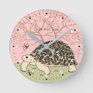 Customizable Leopard Tortoise Clock