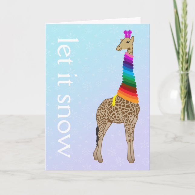 Customizable: Let it snow Holiday Card (Front)