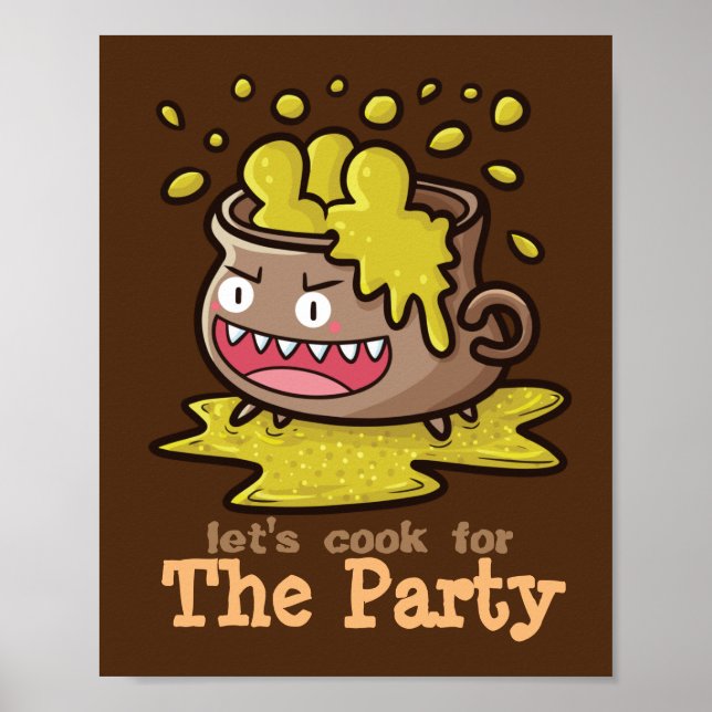 Customizable Let's Cook for The Party Poster (Front)