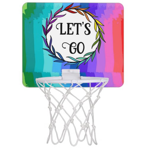 Customizable Lets go titled Mini Basketball Hoops
