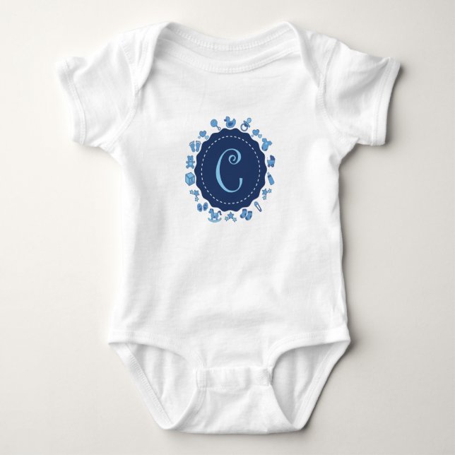 Customizable "Letter C" Baby Bodysuit (Front)