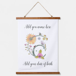 Customizable Letter C Hanging Tapestry