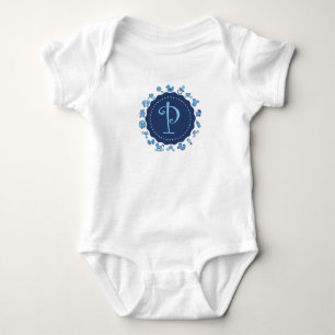 Customizable Letter "P" Baby Bodysuit