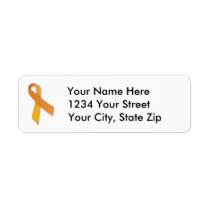 Customizable Leukemia Ribbon Address Label