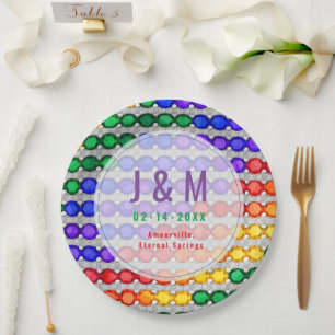 💍🌈 Customizable LGBT Wedding Plate