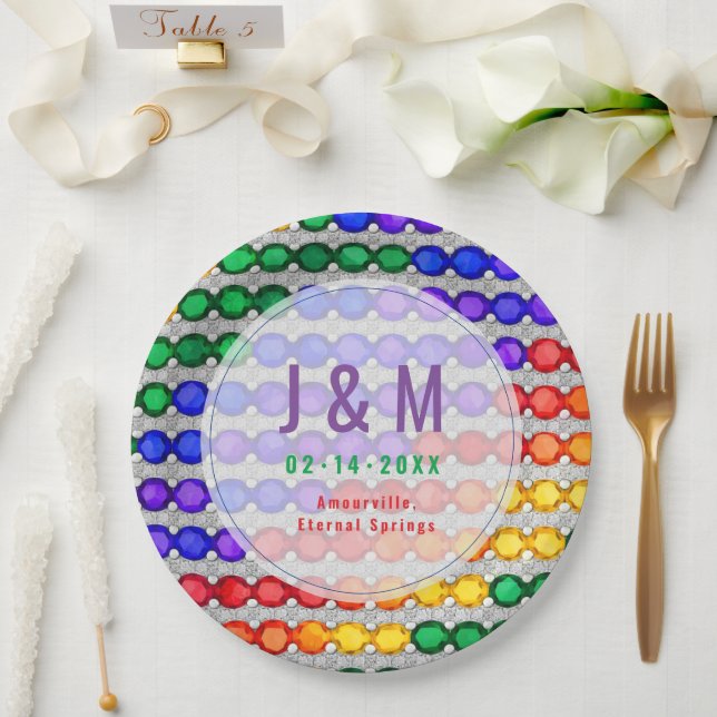 💍🌈 Customizable LGBT Wedding Plate (Wedding)