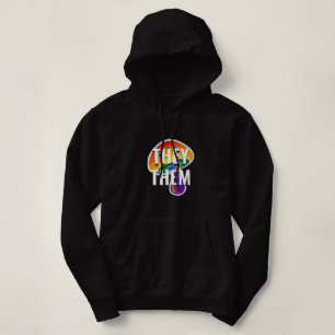 Customizable LGBTQ Rainbow Pride Pronouns Mushroom Hoodie