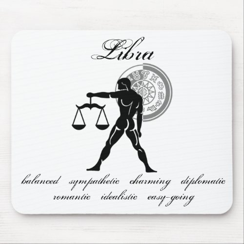 Customizable Libra Scales traits Greek_style Mouse Pad