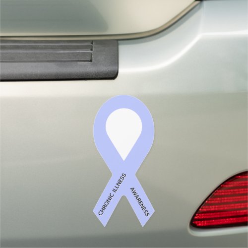 Customizable Light Blue Awareness Ribbon Car Magnet