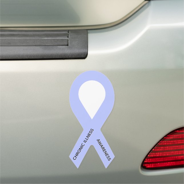 Customizable Light Blue Awareness Ribbon Car Magnet (In Situ)